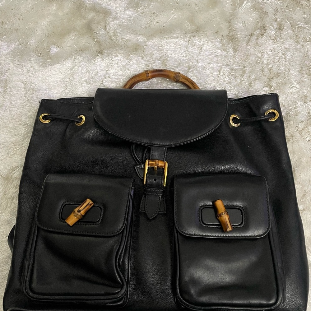 Gucci Bamboo Leather Backpack